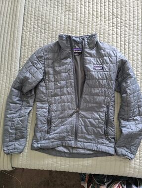 Patagonia Lightweight Quilted Puffer Jacket - Light Gray